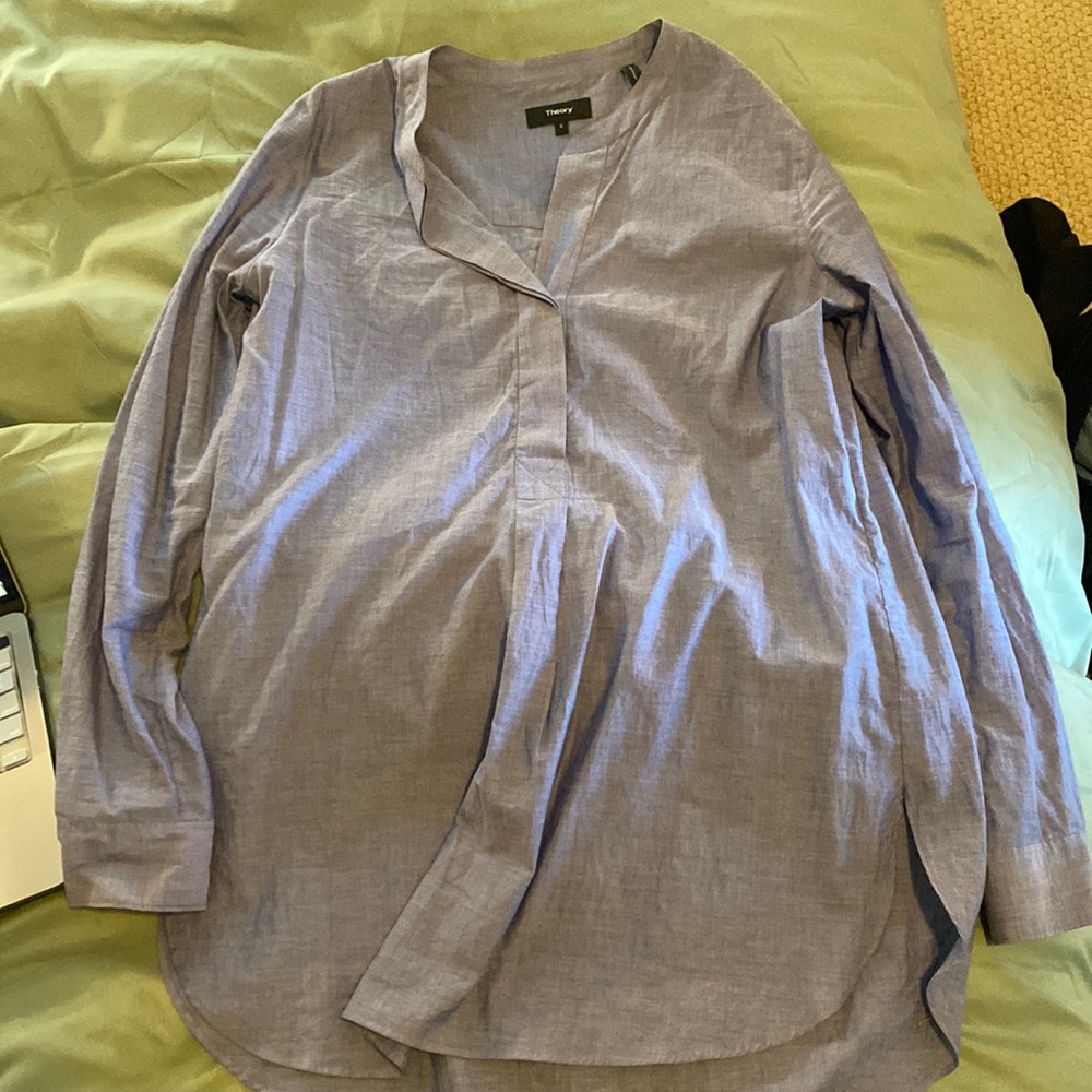 Theory mandarin collar tunic size s